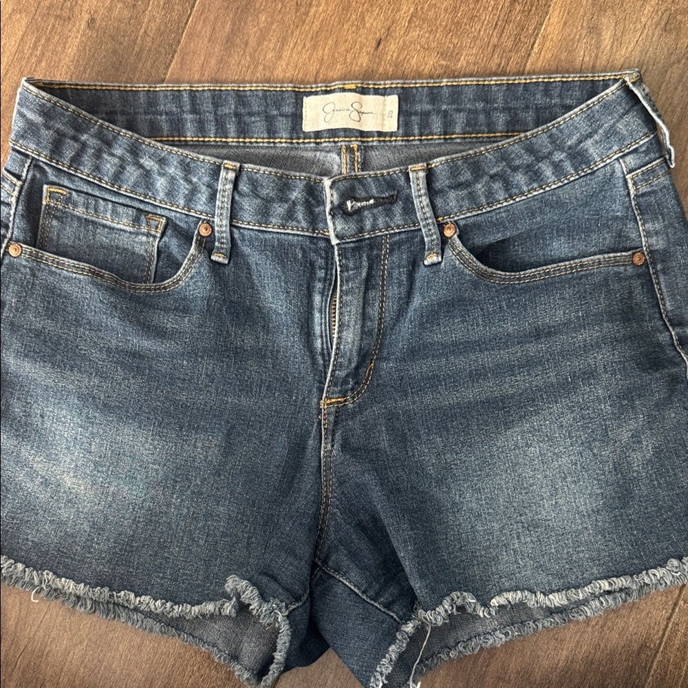 Jessica Simpson Dark Blue Daisy Duke Denim Shorts size 28